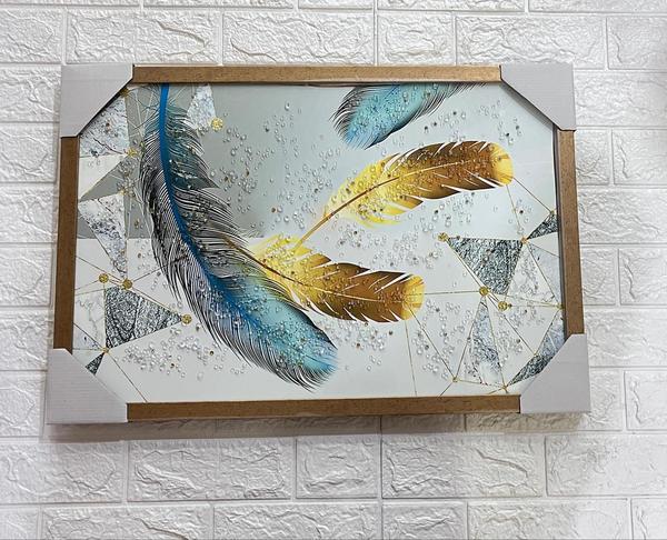 Crystal painting with an aluminum frame is a high-end approach to this craft, elevating the overall presentation and making it a luxurious item. The use of an aluminum frame adds an elegant, modern, and sleek touch, making the finished artwork look even more polished and premium. This is often seen in decorative pieces meant for home decor, galleries, or as gift items.