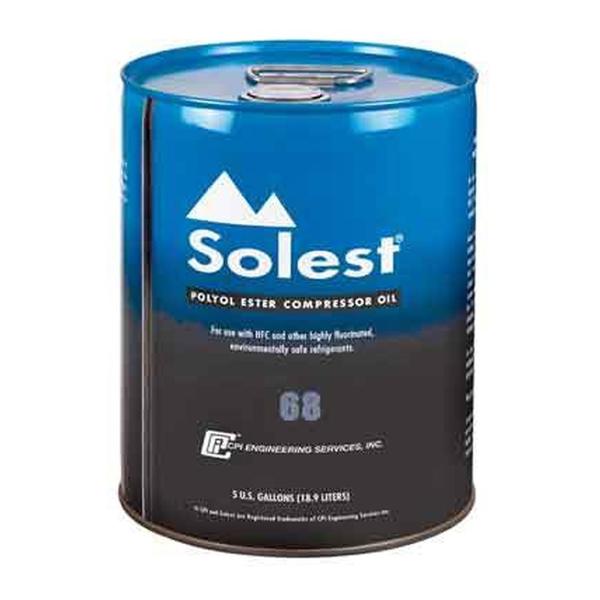 Solest® 68 is a formulated ISO VG68 synthetic polyol ester (POE) lubricant designed for commercial and industrial refrigeration and air conditioning compressors with over 25 years service in the field.Designed to maximize lubrication in HFC systems, Solest® 68 provides superior bearing protection with greater film strength than standard HFC lubricants. This product provides effective wear protection for steel and aluminium surfaces for increased system life and improved efficiency.
