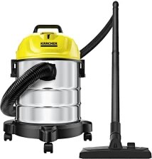 Cleaning the floor and other areas of your space becomes effortless with the Karcher WD 1S Classic 1300 W Vacuum Cleaner. It is capable of removing wet and dry dirt and accidental spills in a matter of seconds with its suction power of upto 200 air watts. Also, it can be used as a blower in spaces where you cannot vacuum, such as the backyard or home garden. Moreover, its large dust container has a capacity of up to 18 L to collect dust and dirt without the need to constantly empty it.