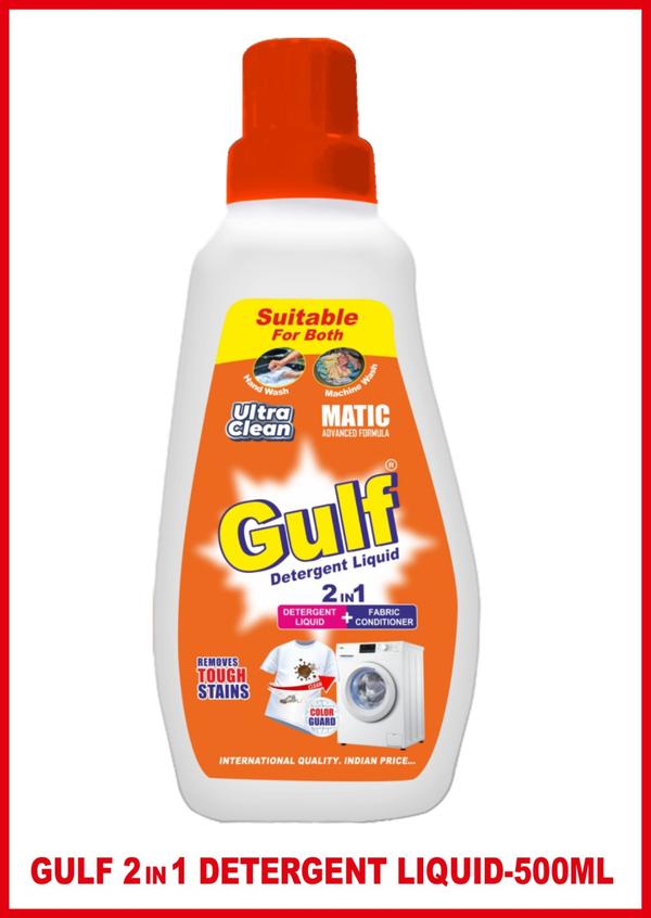 GULF Detergent Liquid targets and eliminates tough stains, from everyday spills to stubborn marks, ensuring a through and efficient cleaning process.The advanced formula is crafted to protect the quality of your fabrics, ensuring that your clothes not only look brighter but also feel softer and more refreshed. Gentle on both your clothes and handsRemoves tough stainsgives outstanding cleaningcleans tough areas like collars and cuffsGULF is a reliable name in laundry care, and Matic Stain Remover and Whitener is your go-to solution for achieving and maintaining spotlessly clean and bright clothes.Take your laundry experience to the next level with GULF Matic Detergent Liquid, a trusted choice for stain removal, whitening, and overall garment revitalization.