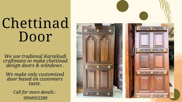 **Teak Wooden Doors**  Teak wooden doors are renowned for their durability, elegance, and timeless appeal. Made from premium-quality teak wood, these doors offer exceptional strength, natural termite resistance, and weather durability. Their rich golden-brown hue and unique grain patterns enhance the beauty of any space.  Ideal for main entrances, interior spaces, and pooja rooms, teak doors can be customized with intricate carvings, polished finishes, or modern designs to suit traditional or contemporary styles. With their long-lasting quality and low maintenance, teak wooden doors are a perfect blend of style, functionality, and security, making them a valuable addition to any home or office.