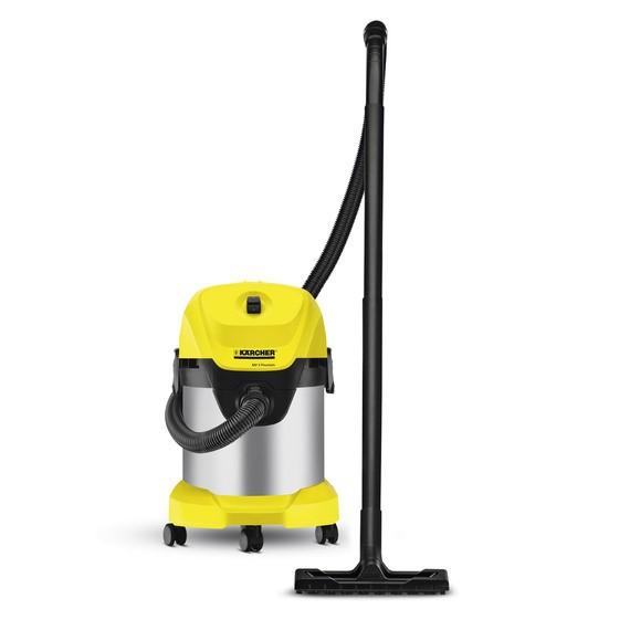The WD 3 is powerful and energy-efficient with power consumption of only 1000 W. The machine as well as the suction hose and the Clips floor nozzle are perfectly matched – for the best cleaning results on dry, wet, fine or coarse dirt. The wet and dry vacuum cleaner impresses with its compact design and a robust 17 l stainless steel container, 4 m cable, 2 m suction hose and its fleece filter bag. Thanks to the single-piece cartridge filter, it is possible to vacuum both wet and dry dirt without filter replacement. The blower function is useful for cleaning areas that are difficult to access. The hose is stored by hanging it on the machine head, thus saving space. The cable can be stored on the cable hook, tubes and floor nozzles at the bumper. The 