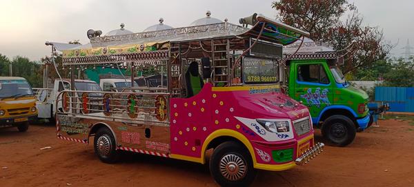 Sorgaratham Sorgaratham Sorgaratham This Sorgaratham is our another one of the Model . This Sorgaratham fabricated fully in Gold Stainless Sheet & Stainless Steel pipes Mixing.This Sorgaratham model top design Temple Design Model. Platform we use aluminium Checked sheets. We delivered the Sorgaratham with audio set, Multi Color LED Lights, Painting & Stickering.(As per choice)