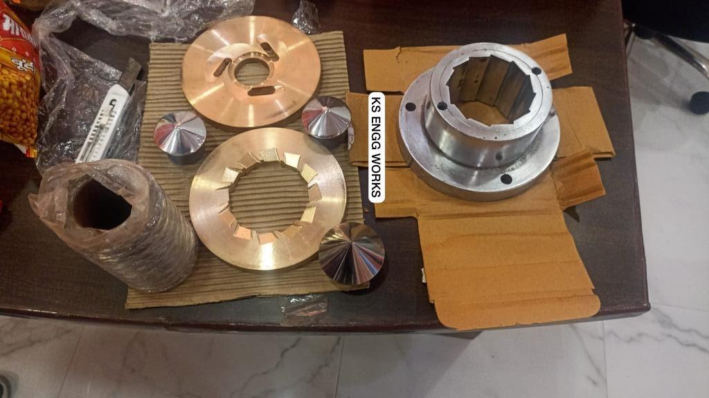 Kurkure Machine Spare Parts by KS Engineering WorksLocated in Sector-10, Noida, KS Engineering Works is a trusted name in the food processing industry. We specialize in manufacturing high-quality spare parts for Kurkure machines, Kurkure extruder machines, and Kurkure-making equipment. As leading Kurkure Puff Machine Spare Parts Manufacturers in Noida, we are committed to delivering durable and precision-engineered components that meet the highest standards of quality.Our extensive range of products includes Food Processing Machinery Spare Parts, such as nozzle dies, screw barrel sets, and other critical components. Designed to enhance the efficiency and longevity of your machines, our spare parts are suitable for a variety of applications in the snack food industry.As a reputed Kurkure Extruder Machine Spare Parts Manufacturer in Noida, we understand the importance of seamless operation in food production. That’s why we provide spare parts that ensure reliable performance, minimize downtime, and optimize production efficiency. Whether you need customized components or standard parts, KS Engineering Works is your one-stop solution for all your requirements.We also cater to the needs of snack-making businesses with our robust Kurkure Machine Spare Parts, designed to meet diverse manufacturing needs. With a focus on innovation, precision, and customer satisfaction, we are your trusted partner for all food processing machinery spare parts.For reliable and high-performance spare parts, contact KS Engineering Works today!