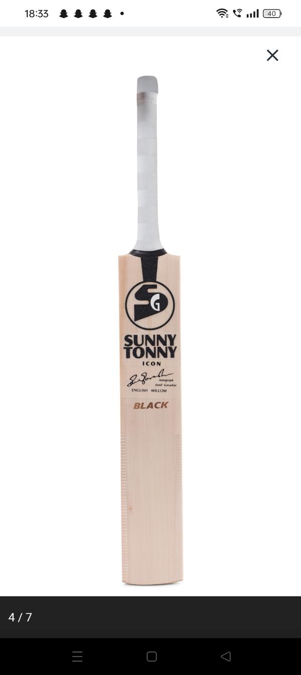 SG Sunny Tonny Icon English Willow Cricket BatExplore moreRegular priceMRP: ₹ 19,999.00Price inclusive of all taxes. Shipping calculated at checkout.Size:shSG Sunny Tonny Icon English Willow Cricket BatSize ChartsCricket BDescriptionFinest English Willow hard pressed & traditionally shaped for superb strokeApprox 4-6 straight grainsImported cane handle with special formulation cork inserts for enhanced flexibility and shock absorptionTraditional round cane handle for superior grip and bat controlApprox 1160-1200 gm (2.9-2.11 lbs)Full size length approx 85.7 cm (33.7 inches)Depending on player height, suitable for 15 yrs+, if height 171 cms (5’6″ and above)Available sizes – SHTested for usage against leather ballComes with a coated fabric full-length bat cover with adjustable carry-strapsQuantity: (One) 1 Number