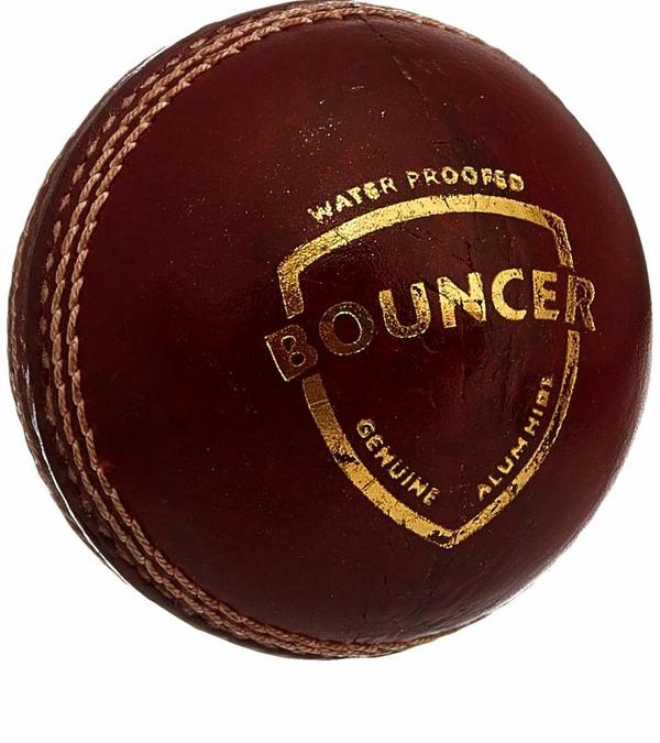 The Bouncer is a good quality four-piece cricket ball made from good quality alum tanned leather. The Bouncer is ideally suited for club and school matches.Water-proofedSolid one piece grade 2 coreQuantity: (One) 1 NumberSize: Circumference : 22.5 CM