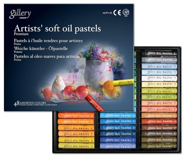 Mungyo Gallery Artists' Oil Pastels are of professional quality, with outstanding smooth touch and consistent colors.Their intense colors and high covering power are ideal for techniques such as impasto and scraping.Smoothness and low-residue allow neat and accurate works.Mungyo Gallery Artist' Oil Pastels, meeting the requirements of professional artist, will be your best choice.