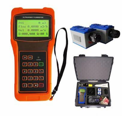 HAND HELD ULTRASONIC FLOW METERTDS-100H is completely non-invasive ultrasonic flow meter using an ultrasonic signal to measure the flow rates with the transit time method. The unit has a built in data logger for over 2000 lines of data and is op- tional for an external dataloger. TDS-100h has a pair of transducers capable of measuring flow rates in pipes from 15mm upto 600mm at temperature be- tween 0'C to 160°C.Performance & Parameter