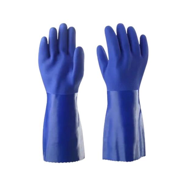 PVC Rubber Hand Gloves In Ahmedabad, Gujarat, India | Safetech Corporation.At Safetech Corporation, we present our PVC Rubber Gloves, designed for superior protection and comfort in industries dealing with oils, chemicals, and various harsh substances. Made from durable PVC rubber, these gloves offer excellent resistance to oils, chemicals, and liquids, ensuring your hands remain safe and dry even in the toughest working conditions.The full-fingered design provides complete hand coverage, allowing you to work with precision while maintaining optimal protection. Available in a free size, these gloves are crafted to fit most hand sizes comfortably, making them suitable for both men and women.Perfect for oil and chemical handling, these blue PVC rubber gloves are the ideal choice for workers who need reliable and flexible protection. Whether you're in manufacturing, chemical industries, or any environment requiring hand protection, our gloves ensure durability, safety, and comfort.Choose Safetech Corporation for top-quality safety gear that keeps you protected on the job.Contact us today to learn more or place an order.