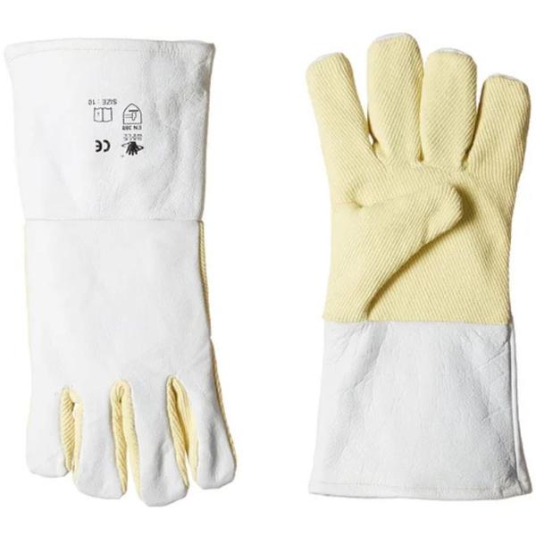 HRG 402 Yellow Heat Resistant Gloves in Ahmedabad, Gujarat, India | Safetech Corporation.At Safetech Corporation, the HRG 402 Gloves are designed for industrial use, providing excellent protection in high-temperature environments.Key Features:Full Fingered for complete hand protection.100% Aramid Palm for exceptional heat resistance (up to 250°C - 400°C).Length: 35 cm, offering wrist and forearm protection.Color: Yellow for high visibility.Usage: Ideal for industrial applications requiring heat protection.Contact us today to learn more or place an order.