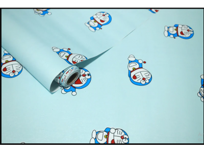 Doremon self adhesive blue wallpaper