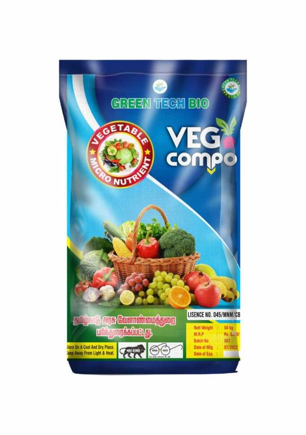 Veg Combo addresses micronutrient deficiencies in vegetable crops. As macronutrients play a vital role in agriculture, similarly micronutrients also play a vital role. When the micronutrients are low, the growth of the crop is reduced and the yield is affected too. To address this, Veg Combo is highly supportive for the crops.UsesVeg combo helps in the healthy growth by correcting nutritional deficiency from the day of plantation till the harvesting period.Veg Combo not only increases the growth of the lateral roots of vegetable crops but also strengthens the root formation.Veg combo increases the life span of vegetable crops.Veg combo helps in the uniform homogenization of nutrients required by crops.Usage quantityShort term crops 10kg / Per Acre (for banana and vegetable crops).