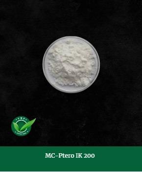 MC-Ptero IK 200 is the next generation of Resveratrol. It has stability and efficacy in it. The ICNI Name of MC-Ptero IK 200 is Pterocarpus Marsupium Bark Extract. MC-Ptero IK 200 is a skin brightening agent. It is adviced to use 1.0-5.0% of MC-Ptero IK 200 once.