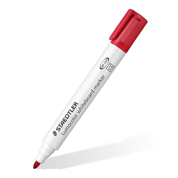 Red inkBullet tip has a line width of approximately 2 mmCan be dry-wiped from whiteboards and surfaces such as glass or porcelain without leaving a traceDry safe ink - can be left uncapped for days without drying up (test ISO 554)Fast-drying, low odour