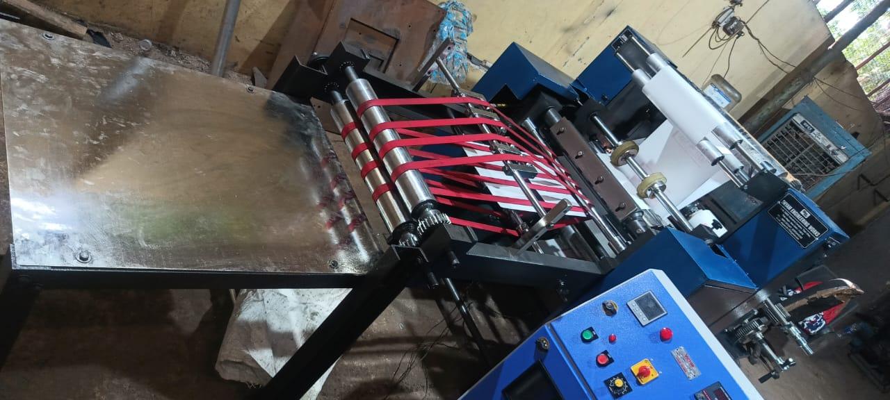 Butter Paper Sheet Cutting Machine by Shyam Engineering Works  The Butter Paper Sheet Cutting Machine by Shyam Engineering Works is a state-of-the-art solution designed for precision and efficiency in cutting butter paper and similar materials. This machine is ideal for industries requiring high-quality, accurate sheet cutting, including food packaging, printing, and paper manufacturing sectors.  Key Features: -  High Precision Cutting:  Equipped with advanced mechanisms for precise sheet dimensions, ensuring minimal material wastage.  -  Customizable Sheet Sizes:  Capable of cutting butter paper into various sizes as per customer requirements.  -  Robust Build: Built with a heavy-duty frame to ensure stability, vibration-free operation, and long-lasting performance.  - User-Friendly Operation:  Designed with an intuitive control panel, making it easy for operators to adjust settings and achieve desired outputs.  -  High-Speed Performance:  Delivers rapid cutting speeds without compromising on accuracy, making it suitable for bulk production.  -  Low Maintenance: Engineered with high-quality components, reducing the need for frequent servicing.  -  Versatile Material Compatibility: In addition to butter paper, it can cut wax paper, parchment paper, and other lightweight materials.  Applications:The machine is ideal for manufacturers in food wrapping, bakery product packaging, gift wrapping, and other industries requiring neatly cut sheets of butter paper.  Technical Specifications (Optional) :- Cutting Width: Customizable up to [specific width].  - Cutting Speed: Up to [specific sheets per minute].  - Power Supply: [Voltage and frequency].  - Weight: [Approx. machine weight].  - Space Requirement: Compact design for easy installation.  Why Choose Shyam Engineering Works ? With years of expertise in the manufacturing industry, Shyam Engineering Works is renowned for delivering high-quality, durable machines that meet diverse customer needs. This Butter Paper Sheet Cutting Machine is no exception, offering exceptional performance and reliability at a competitive price.  For more details, customization options, or inquiries, please contact Shyam Engineering Works today !