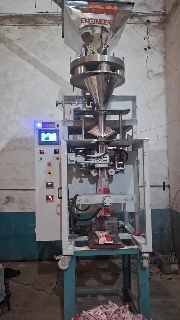 Fully Automatic Collar Type High-Speed Volumetric Cup Filler Machine for Millets [Bhagar / Mordhan] Pouch Packaging up to 1 Kg. 
