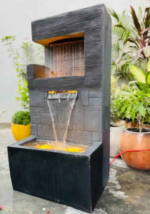 Stainless Steel Water Fountain Description:Elevate your space with this modern and durable stainless steel water fountain, expertly crafted for both functionality and aesthetic appeal. Made from high-quality, corrosion-resistant stainless steel, this fountain is designed to withstand the elements, making it ideal for indoor and outdoor use. Its sleek, polished finish adds a contemporary touch to any environment, blending seamlessly with various decor styles.Features:Premium Material: Constructed from rust-proof and corrosion-resistant stainless steel for long-lasting durability.Elegant Design: A minimalist and polished surface creates a stunning water display.Versatile Use: Perfect for gardens, patios, entryways, offices, or living spaces.Low Maintenance: Easy to clean and maintain, ensuring the fountain remains in pristine condition.Eco-Friendly: Includes a quiet, energy-efficient pump for continuous water circulation.Optional LED Lighting: Enhance the ambiance with built-in LED lights (available in select models).Benefits:Creates a soothing and calming water feature for relaxation or meditation.Enhances the aesthetic appeal of residential or commercial spaces.Durable and weather-resistant, suitable for all seasons.Compact and portable designs available for easy installation.Applications:Residential: Enhance your home’s interior or backyard with a stylish water feature.Commercial: Ideal for office lobbies, hotels, spas, or restaurants to impress guests.Public Spaces: Suitable for parks, schools, or outdoor communal areas.