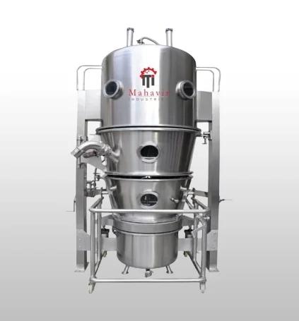 Fluid Bed DryerFluid Bed Dryer is mainly used for fast & uniform drying of powder & granules of pharmaceutical, food & powder processing industries. It works on the principle of fluidization.Salient Features:Available in various models ranging from 5.0 Kgs. To 250 Kgs. Batch capacity.CGMP construction with SS 316 Contact parts.Steam / Electrical heating mode, to suit site conditions.Two piece design with pneumatic sealing for finger bag (OPTIONAL).Unit available with / without HEPA filtration facility.Pneumatic container sealing arrangement to meet USFDA requirements.AISI 316Q product contact parts.Unit available with / without CIP/WIP facility.Specially designed explosion flap provided for the additional safety of the equipment.Specially designed retarding chamber to provide extra-large heat transfer area, exposed each and every particle of the charged batch in the air resulting in uniform and fast drying.Tubular construction of container trolley mounted on PU wheels imparts rigidity to carry the product container with the charged load.Pneumatic container lifting and bag shaking arrangement.Intrinsically safe earthling arrangement with low voltage relay shall be provided on demand.Technical Specification:Description Lefbd-30 Lefbd-60 Lefbd-120 Lefbd-200 Lefbd-250Capacity Of Dryer In Kgs At 0.6 Kg/Lt Bulk 30 - 50 50 - 70 120 - 150 200 - 220 250 - 270Working Capacity Of Product Container In Liters 50 100 200 335 420Total Volume Of Product Container In Ltrs 100 200 400 580 760Blower Motor (Hp) 5 HP 10 HP 15 HP 20 HP 25 HPC Blower Capacity M3/Hr 1400 1800 4200 5200 7000Heater Load 18 KW 36 KW 60 KW Steam Consumption Kgs/Hr 25 Kgs. 55 Kgs. 110 Kgs. 180 Kgs. 240 Kgs.Mahavir Industries one of the leading industries for manufacturing of Vibro Shifter, Rotary Air Lock Valve, Ribbon Blender, Centrifugal Blower, Tubular Screw Conveyor, Pulverize Machine, Vibro Sifter with Screw Feeder, Planetary Mixer, Pharma Vibro Sifter Machine, Pharma Screening Machinery Manufacturer, Ribbon Mixer Machine Manufacturer, Vibro Screen Machine. We professionally manufacture customize products as per our customer request.