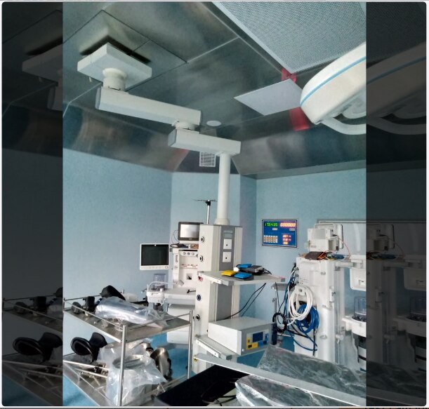 Rigid Ceiling Pendant Manufacturers in Coimbatore, Tamilnadu, South India.Factory pre-piped, pre-wired and testedHigh quality robust linear actuator with extra-low voltage (12V) handset to control lowering the pendant to an ergonomic height.300mm vertical movement4 x twin electrical outlets and 4 x single outlets can be installed as standard