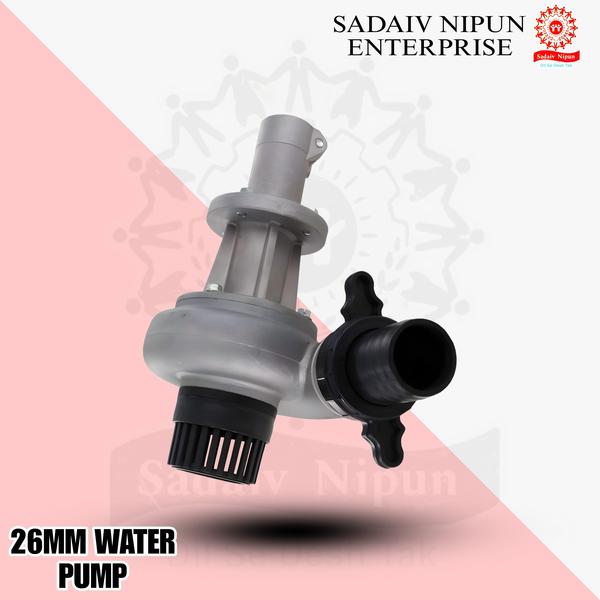 Description: The Premium 26mm 9T Water Pump Attachment is an ideal addition to your brush cutter, transforming it into a versatile irrigation and spraying tool for all your garden and lawn care needs. With its durable, high-performance design, this attachment ensures reliable water distribution, making watering and irrigation tasks more efficient. Whether you're irrigating large garden areas, spraying plants, or maintaining your lawn, this attachment enhances your brush cutter’s functionality. Sold individually, it's an easy way to upgrade your equipment for effective and precise watering.