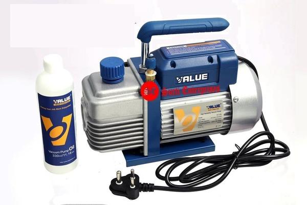 ●Integrated pump body structure. Big sight glass, low oil level and forced-feed oil design to avoid running without oil and ensures the reliability. Innovative appearance design with increased area for heat emanation to realize low temperature increase while in running.●Capacity: 1/4 Hp , CFM : 1.5●Flow Rate : 42 l/Min , Model No. : VE-215N●Stage : Double , Ultimate Vacuum 2×10 Pa/15 micron●Oil Capacity : 200 ml , Dimensions : 308 x 124 x 230 , Weight : 7.5 kg