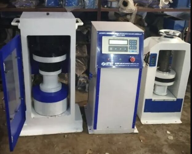 Digital Cube Testing Machine Manufacturers in AhmedabadWe are also supply in Andhra Pradesh, Arunachal Pradesh, Assam, Bihar, Chhattisgarh, Goa, Gujarat, Haryana, Himachal Pradesh, Jharkhand, Karnataka, Kerala, Madhya Pradesh, Maharashtra, Manipur, Meghalaya, Mizoram, Nagaland, Odisha, Punjab, Rajasthan, Sikkim, Tamil Nadu, Telangana, Tripura, Uttar Pradesh, Uttarakhand, and West BengalCapacity	1000 KnPackaging Type	IronPower	HydraulicAutomation Grade	AutomaticVoltage	240 vFinishing	CoatedCondition	NewWith the help of our state-of-the-art infrastructure unit, we are able to manufacture and supply Cube Testing Machine. The offered testing machine is manufactured by making use of high grade material and leading technology in compliance with the set norms of industry. We offer this testing machine on number of specifications as per the variegated needs of customers. Our offered testing machine is packed with quality material to enhance its life.Features:Perfect readingPortableEasy to useSpecifications:Max. test force: 2000 KNForce range: 200~2000 KNTesting space: 240 × 240 × 80~450 mmPiston max. stroke: 50 mmReadout accuracy: ≤±1%Motor power: 0.75 kW 380VMachine size: 850 × 500 × 1480 mmNet weight: 800 Kg