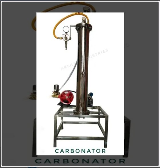 Semi Automatic Carbonator Manufacturers in Coimbatore, Tamilnadu, South India.Akshay brand carbonator with suitable pump , motor and pipe fittings 300 lit output per hour 0.5 hp motor                                                                                                              Machine size [2ft width X2ft length X4ft height]
