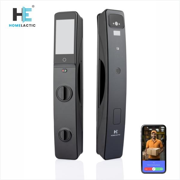 HOMELACTIC HE 05 Smart Door Lock: The Ultimate Keyless Security SolutionThe HOMELACTIC HE 05 Smart Door Lock combines cutting-edge technology with sleek design to redefine home security. Crafted for convenience and safety, this intelligent lock offers a blend of robust features and modern aesthetics, making it the perfect choice for homes, offices, and rental properties.Key Features:Multiple Unlocking OptionsEnjoy ultimate flexibility with multiple secure unlocking methods:Fingerprint Recognition: Advanced biometric sensor ensures lightning-fast and highly accurate fingerprint detection. Access your door in under a second.Passcode Entry: Set a customizable PIN for easy, keyless access.Mobile App Control: Use the dedicated app to unlock, manage users, and monitor access remotely. Perfect for busy lifestyles.Key card: Tap the included RFID card for quick and secure access.Face Recognition: State-of-the-art facial recognition technology lets you unlock your door effortlessly with a glance, providing a truly hands-free experience.Palm Unlock: Innovative palm vein recognition scans the unique patterns of your palm for secure and contactless access.Emergency Key: A traditional key option ensures you’re never locked out in the rare case of power or system failure.Enhanced Security FeaturesAnti-Peep Passcode Technology: Enter random digits before or after your actual code to prevent spying.Auto-Lock Function: Automatically secures the door when closed, eliminating worries about forgetting to lock up.Tamper Alarm System: Alerts you instantly to any unauthorized attempts to breach the lock.Durable Build QualityCrafted with premium materials, the HE 05 is designed to withstand daily wear and tear. The lock is resistant to dust, moisture, and extreme weather, ensuring reliable performance in all conditions.Sleek and Modern DesignThe minimalist design and polished finish blend seamlessly with contemporary home décor, adding a touch of sophistication to your entryway.Energy EfficientPowered by long-lasting batteries with low-energy consumption technology, the HE 05 offers months of use on a single set. Low-battery alerts and emergency USB power backup ensure uninterrupted operation.User-Friendly Installation and SetupThe lock fits most standard doors and can be installed in minutes without the need for professional assistance. The intuitive app interface makes managing access codes and settings a breeze.Technical Specifications:Material: Zinc Alloy + Stainless SteelFingerprint Capacity: Up to 100 fingerprintsPower Supply: Rechargeable Battery (4200 + 2250 mAh)Connectivity: Wi-Fi Compatibility: Android & iOS devicesDimensions: Compact and lightweight for universal door compatibilityWhy Choose HOMELACTIC HE 05 Smart Door Lock?The HOMELACTIC HE 05 is more than just a lock—it’s peace of mind. Whether you’re securing your family’s home, managing access to a rental property, or safeguarding your office, this smart lock offers unparalleled convenience, security, and style.Upgrade to the HOMELACTIC HE 05 Smart Door Lock and step into the future of secure living.
