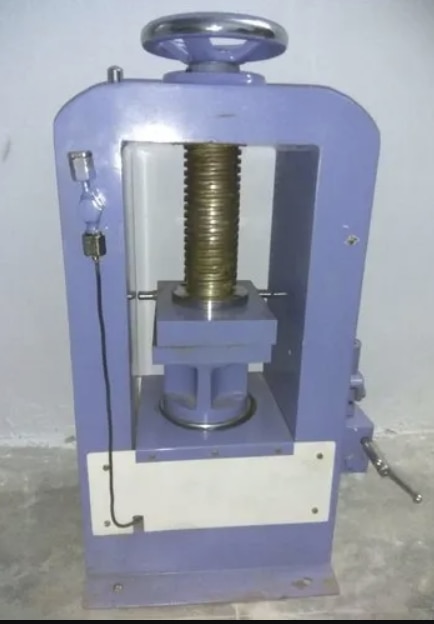 Hand Operated Cube Testing Machine Manufacturers in AhmedabadWe are also supply in Andhra Pradesh, Arunachal Pradesh, Assam, Bihar, Chhattisgarh, Goa, Gujarat, Haryana, Himachal Pradesh, Jharkhand, Karnataka, Kerala, Madhya Pradesh, Maharashtra, Manipur, Meghalaya, Mizoram, Nagaland, Odisha, Punjab, Rajasthan, Sikkim, Tamil Nadu, Telangana, Tripura, Uttar Pradesh, Uttarakhand, and West BengalUsage/Application	LaboratoryColor	BlueMotor Power	1hpPackaging Type	IronAutomation Grade	AutomaticVoltage	240 VFinishing	CoatedCapacity	1000 KnWith the valuable assistance of skilled team of professionals, we are offering an extensive quality Cube Testing Machine Digital Analog that is used for carrying out compressive strength tests. Offered digital analog is manufactured by our professionals utilizing high grade factor inputs & leading techniques in conformity with quality standards. The digital analog offered by us is well tested against assorted quality parameters in order to ensure its flawlessness.Features:· Reliable· High accuracy· Easy to operateOther Details:· Consolidation Apparatus· Vibrating Machine· Vibrating Hammer· Pan Mixer· Accelerated Curing Tank· Mortar Mixer· Concrete mixer machine Specifications:Max. testing force3000KNMeasurement range10%-100%FSRelative error of test force value:≤±1%Leading screw adjusting modeElectronicMotor power2 KWPressure plate size370×370mmMax. distance between up and below pressure plate330mmMax. piston stroke100mmHost dimension (mm)1100×700×1800Weight800Kg