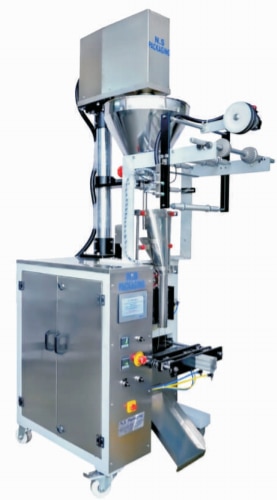 Model: NSP-103
Brand: NS Packaging, Indore
The NSP-103 Automatic Servo Auger Filling Packing Machine is a highly efficient solution designed for accurate and high-speed powder packaging. Ideal for products such as heena powder, coffee powder, detergent, pharmaceutical powders, and all types of spice powders, this machine provides precise filling and reliable sealing for a variety of powder-based products. Its advanced servo auger technology ensures consistent filling with minimal wastage and high-speed performance.
Application:
Heena Powder
Coffee Powder
Detergent Powder
Pharmaceutical Powder
All Spices Powder
Packaging Range: 2 gms to 100 gms
Technical Specifications:
Product Applications: All types of powders
Filling Style: Servo Auger Filling
Sealing Type: Center/ Side sealing/ Four Side sealing
Packing Size: Min. 50 mm Max 250 mm
Length: 50 mm to 200 mm
Packaging Film: Any heat sealable laminate
Main Motor: Drive Type
Heater Load: 1 kW
Electrical Supply: Single/3 phase, 440V, AC, 50Hz
Compressed Air: 6 CFM at 6BAR
Temperature Controller: PID Based
Contact Parts: Food-grade stainless steel
Machine Speed: 40-90 pouches per minute (depends on pouch size)
Speed/Machine Control: AC Drive / DC Drive, PLC/Panel Based
Machine Dimensions: L(800) W(890) H(2500) mm
Net Weight: 250-300 kg (Approx.)
Benefits:
Saving on Time/Space/Power: Optimizes operational costs by reducing time, space, and power consumption.
Helps in Detecting: Efficiently detects and ensures accurate pouch filling and sealing.
Easy Secondary Packing: Simplifies the secondary packing process for faster throughput.
Saving on Wastage: Minimizes wastage of materials and product with precise filling and sealing.
Increased Productivity: Synchronization of operations boosts productivity.
Long Life, Hygienic Packing: Durable machine built with food-grade stainless steel for hygienic packaging.
Easy to Displace: Compact design allows for easy relocation in your production facility.
Better Sealing: High-quality sealing ensures product freshness and secure packaging.
Save Product Rejection: Ensures high-quality packaging, reducing product rejection rates.
Length Can Be Changed as Per Requirement: Easily adjust pouch lengths without changing machine parts.
Weight Variation Only 1%: Ensures precise and consistent filling for accurate product weights.
Silent Features:
Option to Single Track
Electric Coding Device for printing batch numbers, MRP, and more
Batch Cutting Device for accurate batch sizes
Precision Sealing for high-quality, tamper-proof seals
Photo Registration Control System for perfect printing alignment
Operator Friendly with intuitive controls
PLC Controlled Machine for easy monitoring and adjustments
Food-Grade Stainless Steel Contact Parts for hygiene and durability
All Machine Parts Made from Stainless Steel for long-lasting performance
Machine Equipped with Silent Vibrator to reduce noise during operation
Nitrogen Flushing Device for maintaining product freshness
Automatic Pouch Length Change Mechanism for easy adjustments
Advantages:
Option for Higher Speed to Print M.R.P., Month of Packing, Lot No., etc.: High-speed printing ensures labels are applied efficiently.
Cuts the Batch at Prefixed Length: Precise batch cuts prevent wastage and ensure uniform pouch sizes.
No Laminate and Product Wastage: Efficient operations result in minimal material and product wastage.
Automatic Adjustment & Correction of Pouch Sealing: Guarantees perfect sealing every time with automatic adjustments.
Easy to Operate/ Less Servicing Required: Simple to use and requires minimal maintenance.
Machine is Centrally Controlled: All operations are easily managed via a central control system.
No Rusting: Stainless steel construction prevents rusting and ensures durability.
Appealing Design, Easy to Install and Move: Compact, sleek design allows for easy setup and portability.
Display and Controls Sealer’s Temperature: Monitor and adjust sealing temperatures for optimal results.
Increased Shelf Life: Superior sealing technology increases the shelf life of products.
Automation: The system offers a fully automated process for reduced human intervention and increased efficiency.
The NSP-103 Automatic Servo Auger Filling Packing Machine is designed to meet the high demands of powder packaging industries, offering precision, efficiency, and flexibility. Its advanced features ensure high-speed performance, reduced waste, and exceptional product quality, making it an ideal choice for businesses looking to optimize their powder packaging process.