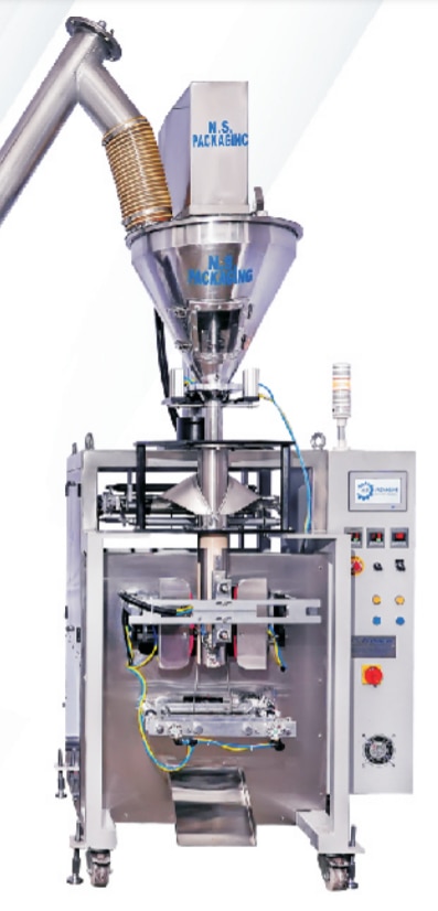 Automatic Servo Auger Fill Seal Machine
Model No: NSP-AUG01K SERVO
Brand: NS Packaging, Indore
The NSP-AUG01K SERVO Automatic Servo Auger Fill Seal Machine is a highly efficient solution for filling and sealing powder-based products in a wide range of industries. With advanced servo auger technology, this machine is designed to accurately fill powders like heena powder, coffee powder, suji, rava, maida, detergent, pharmaceutical powders, and all types of spices. It is built to handle packaging sizes ranging from 100 grams to 1 kilogram, ensuring precise and high-speed operations for medium to large batch packaging.
Application:
Heena Powder
Coffee Powder
Suji
Rava
Maida and Flour
Detergent Powder
Pharmaceutical Powder
All Spices Powder
Packaging Range: 100 gms to 1 kg
Technical Specifications:
Product Applications: All types of powders
Filling Style: Servo Auger Filling
Sealing Type: Center/ Side sealing/ Four Side sealing
Packing Size: Min. 50 mm Max 250 mm
Length: 50 mm to 200 mm
Packaging Film: Any heat sealable laminate
Main Motor: Drive Type
Heater Load: 1 kW
Electrical Supply: Single/3 phase, 440V, AC, 50Hz
Compressed Air: 6 CFM at 6BAR
Temperature Controller: PID Based
Contact Parts: Food-grade stainless steel
Machine Speed: 40-90 pouches per minute (depends on pouch size)
Speed/Machine Control: AC Drive / DC Drive, PLC/Panel Based
Machine Dimensions: L(800) W(890) H(2500) mm
Net Weight: 250-300 kg (Approx.)
Benefits:
Saving on Time/Space/Power: Reduces operational costs by optimizing time, space, and power usage.
Helps in Detecting: Effectively detects the pouch size and product fill for accuracy.
Easy Secondary Packing: Simplifies the secondary packaging process.
Saving on Wastage: Minimizes material and product wastage with accurate filling and sealing.
Increased Productivity: High-speed operations increase production rates.
System Runs in Synchronization: Ensures smooth, continuous operation without delays.
Long Life, Hygienic Packing: Built with food-grade stainless steel for long-lasting and hygienic performance.
Easy to Displace: Compact design for easy relocation within your facility.
Better Sealing: Ensures optimal sealing, preventing leakage and product loss.
Save Product Rejection: Reduces product rejection due to high-quality seals and accurate filling.
Length Can Be Changed as Per Requirement: Easily adjust pouch length to meet your packaging needs.
Weight Variation Only 1%: Consistent weight control with minimal variation.
Silent Features:
Option for Single Track
Electric Coding Device for printing batch numbers, MRP, etc.
Batch Cutting Device for uniform batch sizes
Precision Sealing for high-quality and secure sealing
Photo Registration Control System for perfect print alignment
Operator Friendly with easy-to-use controls
PLC Controlled Machine for centralized control and easy monitoring
Food-Grade Stainless Steel Contact Parts for hygiene and durability
All Machine Parts Made from Stainless Steel for a long lifespan
Equipped with Silent Vibrator for smooth operation with minimal noise
Nitrogen Flushing Device for maintaining product freshness
Automatic Pouch Length Change Mechanism for seamless length adjustments
Advantages:
Option for Higher Speed to Print M.R.P., Month of Packing, Lot No., etc.: Efficient printing of essential information on pouches.
Cuts the Batch at Prefixed Length: Guarantees uniform pouch sizes to reduce material wastage.
No Laminate and Product Wastage: Highly efficient packaging process with minimal waste.
Automatic Adjustment & Correction of Pouch Sealing: Automatic sealing corrections ensure accuracy with each pouch.
Easy to Operate/ Less Servicing Required: Simple to operate, requiring minimal maintenance and servicing.
Machine is Centrally Controlled: Ensures easy management of all machine operations.
No Rusting: Stainless steel construction ensures a rust-free, durable machine.
Appealing Design, Easy to Install and Move: Compact and attractive design makes installation and relocation simple.
Display and Controls Sealer’s Temperature: Temperature control ensures optimal sealing results.
Increased Shelf Life: High-quality sealing helps to extend the product's shelf life.
Automation: Fully automated process reduces human intervention, enhancing efficiency.
The NSP-AUG01K SERVO Automatic Servo Auger Fill Seal Machine is the perfect solution for businesses that require high-precision powder filling and sealing. Its advanced features and reliable performance make it ideal for industries such as food, pharmaceuticals, and detergents, ensuring accurate packaging with increased productivity and reduced waste.