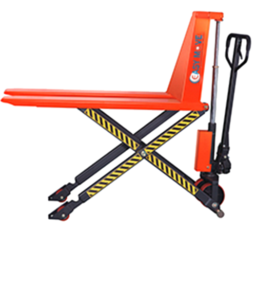 High Lift Hand Pallet Truck EM 104 Manufacturers & Suppliers in Ahmedabad, Gujarat, India | STACKER'S & MOVER'S Co. Ltd. We offer our clients a vast assortment of Hydraulic Hand Pallet Truck that has high load bearing capacity and is provided with Polyurethane / UHMW-PE tandem rollers for quieter and smoother rolling over rough surfaces. It is also equipped with a one-piece