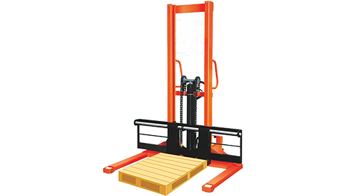 Hand Stacker with straddle Legs Manufacturer & Suppliers in Ahmedabad, Gujarat, India | STACKER'S & MOVER'S Co. Ltd.Model EM 124 WRated lifting capacity(kg) 1000Max.lifting height(mm) 1600Lowered height of forks(mm) 90fork length(mm) 900Adjustable width of forks(mm) 340-1490Lifting speed(mm/s) 20Lowering speed(mm/s) ControllableOuter width of front legs(mm) 1400Operation power of crank(kg) 24Front wheel size(mm) φ74×52Rear wheel size(mm) φ180×50 Overall size(mm) 1390×1500×2040 Truck weight(kg) 210Call Us For More Information.