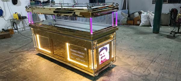 This is our another one of the Model . This Model fabricated with Gold Stainless Sheet .This model have interior more design and Multi Led Light Decertation .