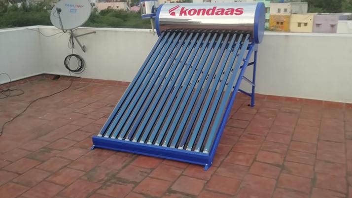 KONDAAS offers a complete range of solar water heaters at par with international quality standards. Advanced Evacuated Tube Collector model (ETC). Non-pressurized Models to meet specific requirements. Domestic Range starts from 100 liters to 500 liters.