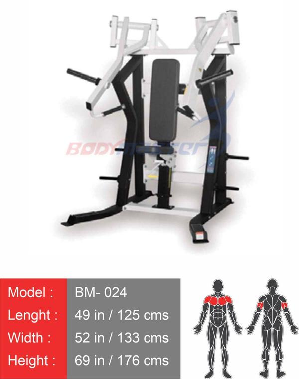 Incline Chest Press Machine Manufacturers in Pune – Precision & PerformanceLeading Manufacturer of Premium Strength EquipmentLooking for a high-quality Incline Chest Press Machine in Pune? We specialize in manufacturing commercial-grade strength training equipment designed for durability, comfort, and maximum performance. Our machines are engineered to enhance upper chest development while ensuring smooth motion and ergonomic support.Why Choose Our Incline Chest Press Machine?✅ Targeted Upper Chest Activation – Designed to isolate and strengthen the upper pectoral muscles effectively.✅ Smooth & Natural Pressing Motion – Ensures optimal muscle engagement with minimal joint strain.✅ Adjustable Seat & Back Support – Customizable for different user heights and comfort levels.✅ Heavy-Duty Construction – Made with commercial-grade steel for long-term durability.✅ Plate-Loaded & Weight Stack Options – Available in both models for gyms and fitness centers.✅ Non-Slip Grip Handles – Provides a secure and comfortable hold during workouts.✅ Compact & Space-Efficient – Ideal for commercial gyms, home setups, and fitness studios.Why Partner with Us?✔ Trusted Manufacturer in Pune – Serving leading gyms, fitness centers, and sports academies across India.✔ Customization Available – Personalize machines with your brand colors and logo.✔ Biomechanically Engineered – Ensures correct form, reduces injury risk, and enhances performance.✔ Competitive Pricing & Bulk Orders – Special discounts available for gym owners and fitness franchises.✔ Reliable After-Sales Support – Maintenance and service support to keep your equipment in top shape.Order Your Incline Chest Press Machine Today!Upgrade your gym with top-quality strength training equipment from Pune’s leading manufacturer. Contact us today for a free consultation, pricing details, and customization options!