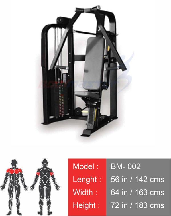 Vertical Chest Press Machine Manufacturers in Pune – Built for Strength & PerformancePremium Strength Training Equipment for Maximum Muscle EngagementAs a leading Vertical Chest Press Machine manufacturer in Pune, we provide high-performance strength training solutions for commercial gyms, fitness centers, and home gyms. Our biomechanically optimized machines ensure a smooth, controlled pressing motion that maximizes chest muscle activation while minimizing joint strain.Key Features of Our Vertical Chest Press Machine✅ Effective Chest Muscle Targeting – Designed to isolate the pectorals, triceps, and shoulders for a complete upper-body workout.✅ Ergonomic & Adjustable Seat – Ensures proper posture and comfort for users of all sizes.✅ Heavy-Duty Steel Construction – Built for durability, stability, and long-term use in commercial settings.✅ Smooth Resistance System – Available in plate-loaded and selectorized weight stack options.✅ Non-Slip Grip Handles – Provides a secure, comfortable hold for maximum efficiency.✅ Compact & Space-Saving Design – Ideal for gyms, fitness studios, and home gyms.Why Choose Us as Your Manufacturer in Pune?✔ Industry-Leading Quality – We use premium materials and precision engineering for every machine.✔ Trusted by Gyms & Fitness Centers – Our machines are used by top fitness brands and professional athletes.✔ Affordable Pricing & Bulk Orders – Competitive rates for gym owners, fitness franchises, and resellers.✔ Reliable After-Sales Support – Dedicated service team for maintenance and technical assistance.Get Your Vertical Chest Press Machine Today!Enhance your gym with high-quality strength training equipment from Pune’s top manufacturer. Contact us now for pricing, customization, and bulk order discounts!