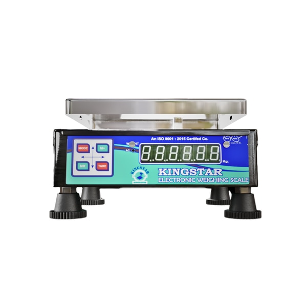 Kingstar's electronic weighing scale is a reliable and accurate solution for measuring weights up to 30 kg (30000g). With a compact design measuring 20 cm x 20 cm x 15 cm, this scale is perfect for use in shops, offices, or homes. Its sturdy construction and adjustable feet ensure stability on any surface. The large LCD display with clear digits makes it easy to read the weight measurements, which are accurate to within 02g. This scale is user-friendly, with simple button controls for functions like tare weight and unit conversion. Its sleek stainless steel platform is easy to clean and maintain. Upgrade your weighing needs with this durable and precise scale from Kingstar.