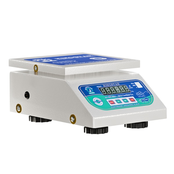 Kingstar Digital Weighing Scale, a precision instrument designed for accurate weight measurements. This compact and sleek scale boasts a large LCD display, making it easy to read the weight readings. With a maximum load capacity of 10 kg (10000g) and an impressive accuracy of 01g, this scale delivers reliable results every time. Its compact dimensions of 16cm x 14cm x 11cm make it a space-saving addition to any kitchen or workspace. The scale features a durable construction and a user-friendly interface, ensuring a hassle-free weighing experience. Whether you're measuring ingredients for cooking, tracking your fitness progress, or weighing parcels, this versatile scale has got you covered. Embrace precision and convenience with the Kingstar Digital Weighing Scale.