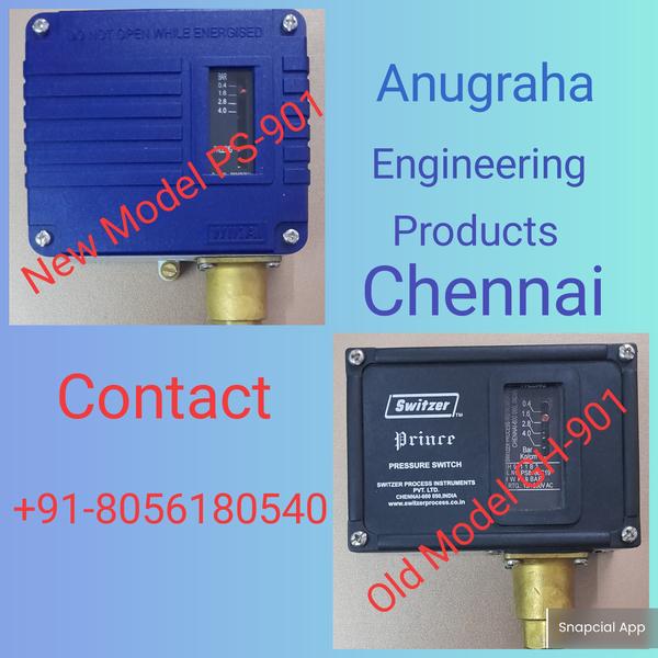 Make: SWITZER (A group of WIKA) Model: PS-901-1-B032-3-H / Range: 0.7 - 7 BarDifferential: Fixed;  Max. working pressure: 18 BarSensing element: PB Bellows; Wetted parts: Brass connectorEnclosure: Die cast aluminium epoxy powder coated enclosure with ABS plastic cover....Ingress protection: IP66.Repeatability: 0.5% FSR....Scale accuracy: +/- 5%Permissible ambient temp: -10'C...+60'CPermissible medium temp: 110 deg C.Switch code: 15A, 250V AC, 1*SPDT, general purposeProcess connection: 1/4