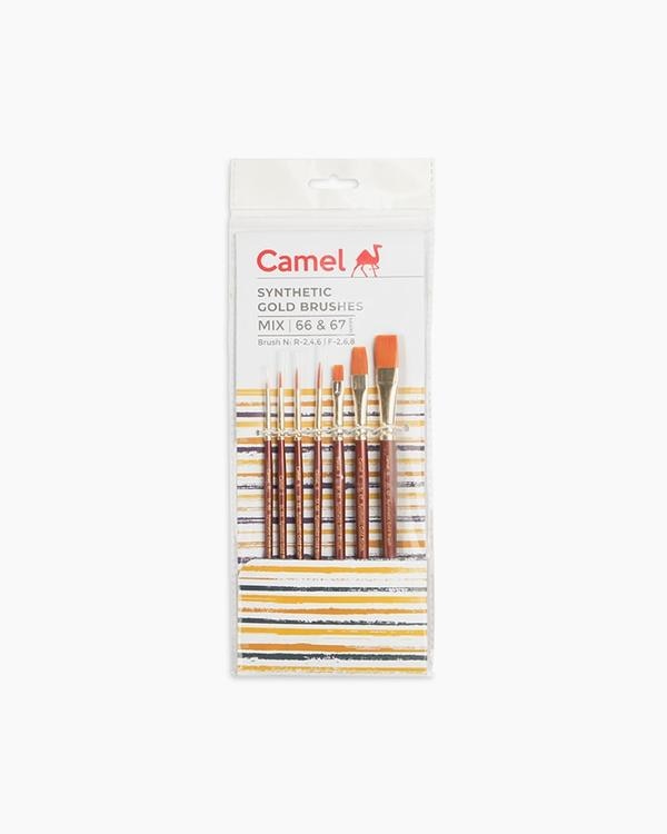 Machine made, great quality soft hair to protect wildlife.Flat shape for strokes and coverage.Round shape for strokes and details.Sturdy gold-plated ferrule for long life.Perfectly balanced and polished wooden handles.Suitable for all painting mediums.