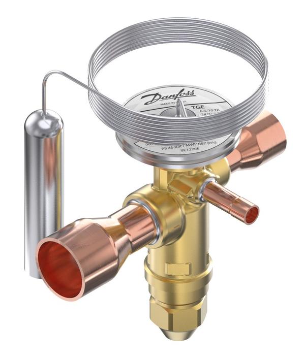 The Danfoss Thermal Expansion Valve is ideal for HVAC technicians working on air conditioning and heat pump systems up to 7 tons. Its universal design and adjustment flexibility make it easy to optimize for any system. The brass valve body stands up to high pressures for outstanding durability and reliability. With the Danfoss TXV, you’ll have total control over refrigerant flow for peak cooling performance in any application.Thermostatic expansion valve regulate the flow of refrigerant liquid into The evaporator. The flow is controlled by the valve is thermal bulb which is Attached to the suction line at the outlet of the evaporator. The thermal Bulb senses the evaporator heat and adjusts the valve to admit refrigerant Liquid in accordance with the refrigerating load.