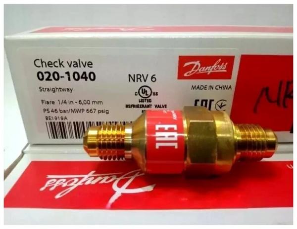 The Danfoss 020-1040 Check Valve is a relay that is crucial in the control of flow in HVAC systems. This check valve is intended to display the correct flow of the refrigerant and is fundamental to the working of any air conditioning/ refrigeration equipment. It can be used in a broad temperature and it accepts the variation of temperature of -58°F to 285°F. It is made of brass and is used where there are high loads to give long service deli. Its model has a geometric volume of 0.101 lit and may be used in modern HVAC applications because it belongs to the class of R516A refrigerants.