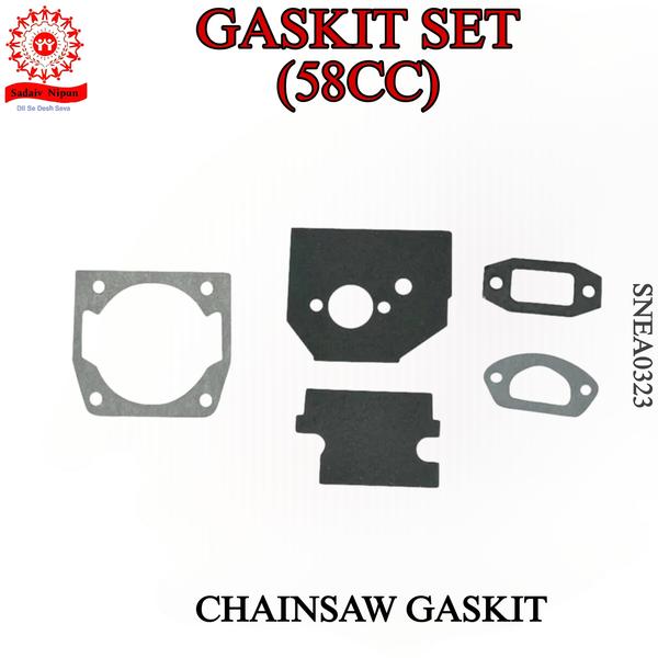 The Premium Gasket Set for 58CC chainsaws is the ideal solution for maintaining peak engine performance in 5200 & 5800 engine models. Crafted from premium, heat-resistant materials, this gasket set provides a tight and reliable seal, preventing fuel and oil leaks that could cause engine damage. This set includes all the necessary gaskets for sealing the engine components, ensuring optimal pressure and smooth combustion. Whether you’re rebuilding your engine, performing routine maintenance, or replacing worn-out gaskets, this reliable gasket set restores engine efficiency and helps your chainsaw run at its best for longer.