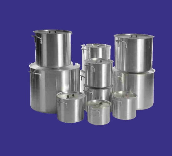 S.No	Size	    Outer Dia	   Heigh	    Top Weight	   Cover Weight1	          1	         22 cm         17 cm         0.488             0.1482	          2	         24 cm	    20 cm         0.692	            0.1723	          3	        26 cm    	   26 cm	         26 cm	          0.1904	          4	        28 cm	       25 cm	         0.996	             0.2345	5	30 cm	28 cm	1.120	0.3806	6	34 cm	32 cm	1.500	0.4407	7	37 cm	35 cm	1.600	0.540