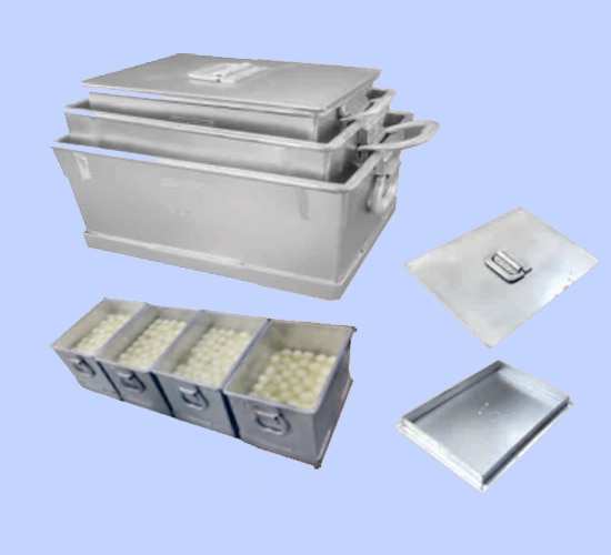 Sr. No	Size (Inches)L x W x H	Liter capicity	Gauge	Weight With Cover1	10 x 12 x 10 ''	20 liter	14 Swg	5 . 000kg2	12 x 14 x 10 ''	26 liter	14 Swg	6 . 000kg3	14 x 16 x 10 ''	36 liter	14 Swg	7 . 000kg4	10 x 14 x 10 ''	22 liter	14 Swg	6 . 000kg5	12 x 16 x 10 ''	30 liter	14 Swg	7 . 000kg