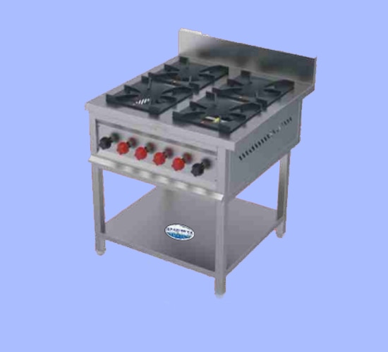 STAINLESS STEEL COOKING EQIPMENTS Manufacturer In Mumbai For Four Burner Range