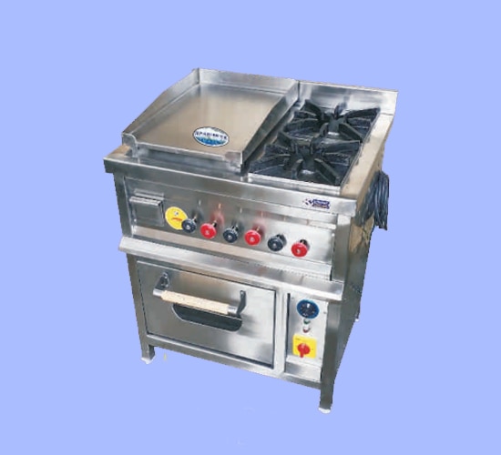 3 In One Cooking Range 2 Burner + Dosa Bhatti + Oven Manufacturer In Mumbai
