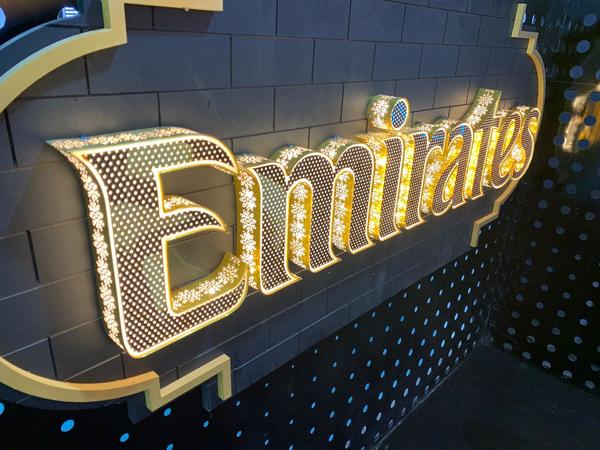 Channel letters are custom-made Aluminum metal  letters commonly used in exterior signage on public and commercial buildings, and often internally illuminated. Unlit three dimensional letters that are applied to sign panels or monuments are usually referred to as dimensional letters. Available in Black, white, red and Golden and start biding . in this channel letter LED brightness is good 