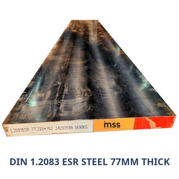 DIN 1.2083 ESR Steel Plate 77mm thickness